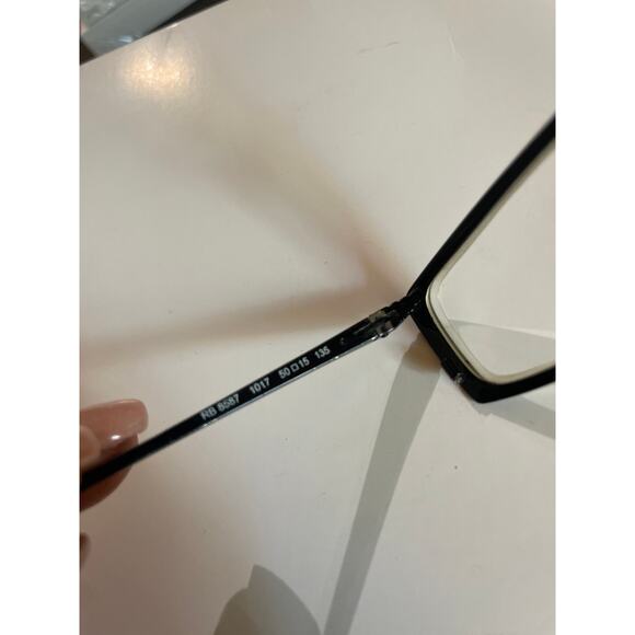 RAY BAN Unisex Black Frames for Glasses Eyeglasses rb8587 Metal Minimalist - Picture 6 of 6